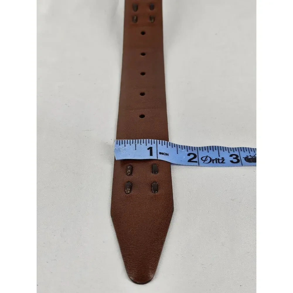 JOHN W. NORSDTROM DESIGNER UNISEX BROWN GENUINE LEATHER BELT – SIZE 42